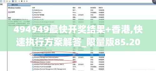 494949最快开奖结果+香港,快速执行方案解答_限量版85.200-2