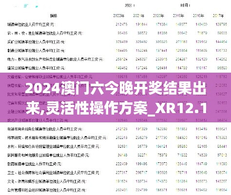2024澳门六今晚开奖结果出来,灵活性操作方案_XR12.163