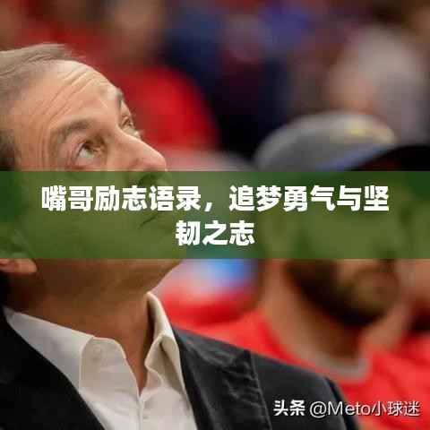 嘴哥励志语录,追梦勇气与坚韧之志